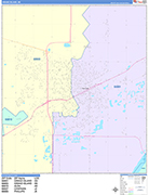 Grand Island  Wall Map Color Cast Style